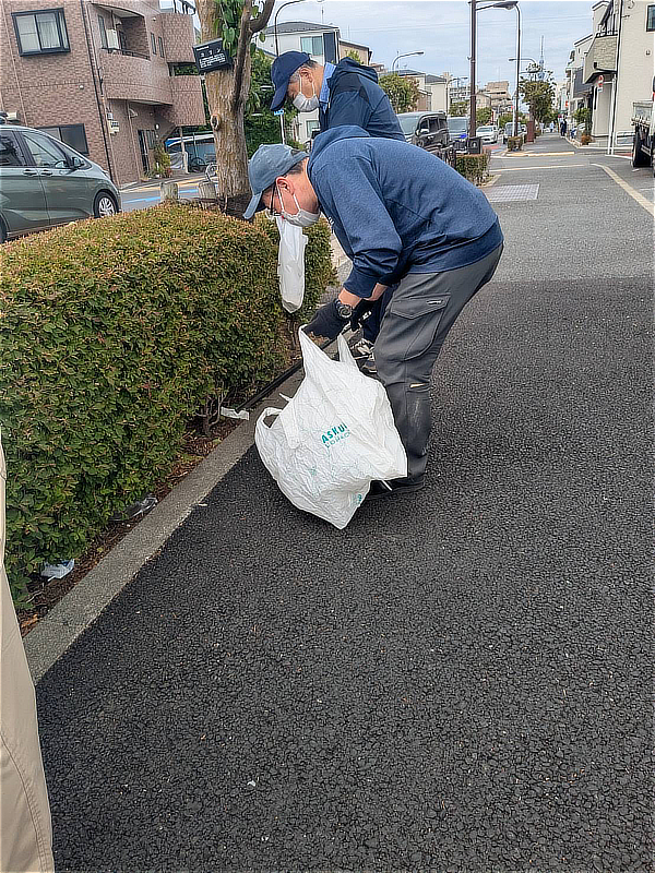集めたごみ